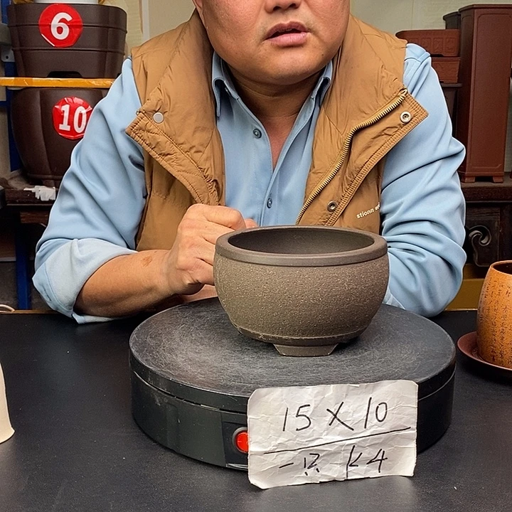 紫砂花盆货号一只K4