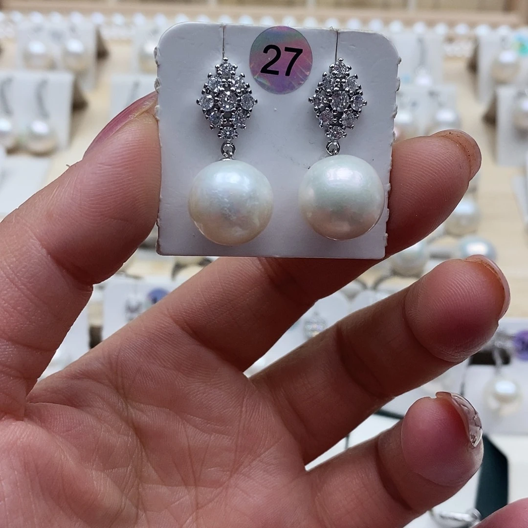 颈饰银S925镶嵌淡水珍珠