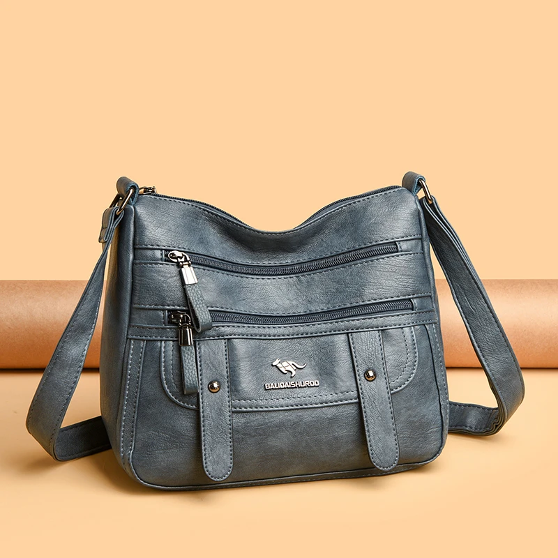 袋鼠蔓蔓雅源休闲百搭秋冬新款时尚单肩包斜挎包大容量中老年女包