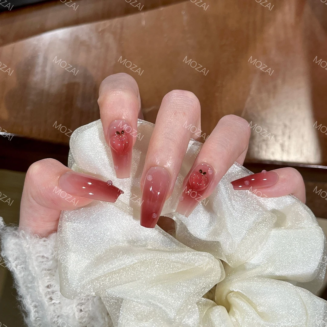 【桃桃心事】茉哉纯手工定制美甲可拆卸穿戴甲A2010A2011A2012A2013