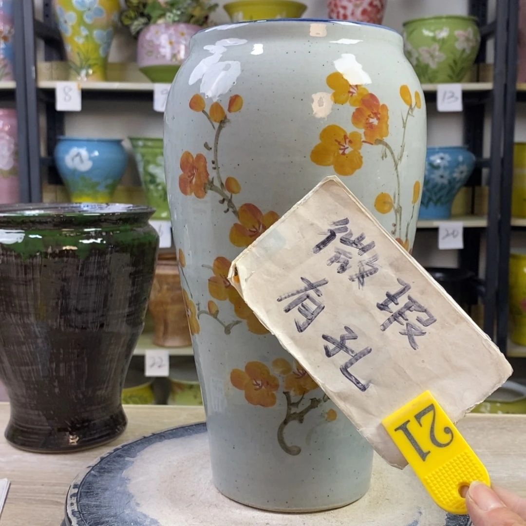 景德镇手工手绘陶瓷花盆