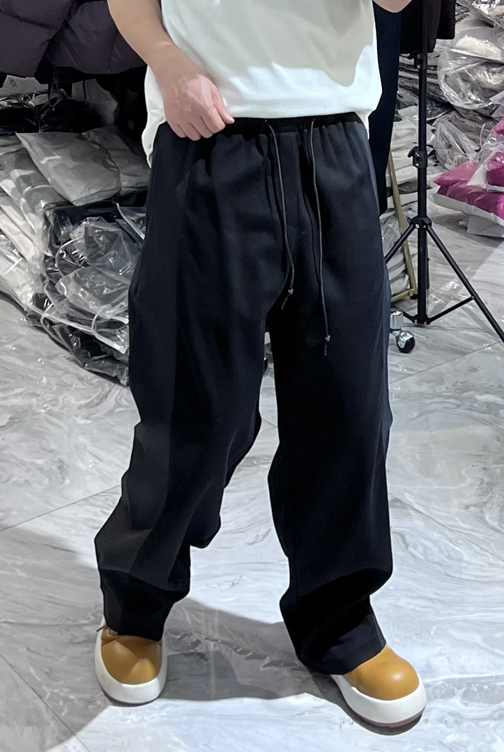 HH- YAPI 缪系拼接极简潮流时尚宽松廓形直筒休闲裤7023