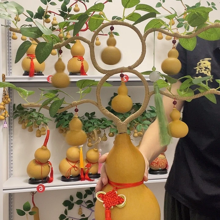 木质类葫芦摆件客厅阳台
