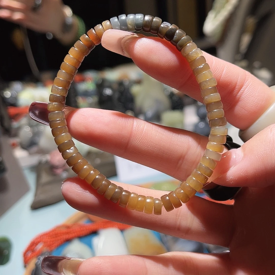 和田玉未镶嵌手链药片