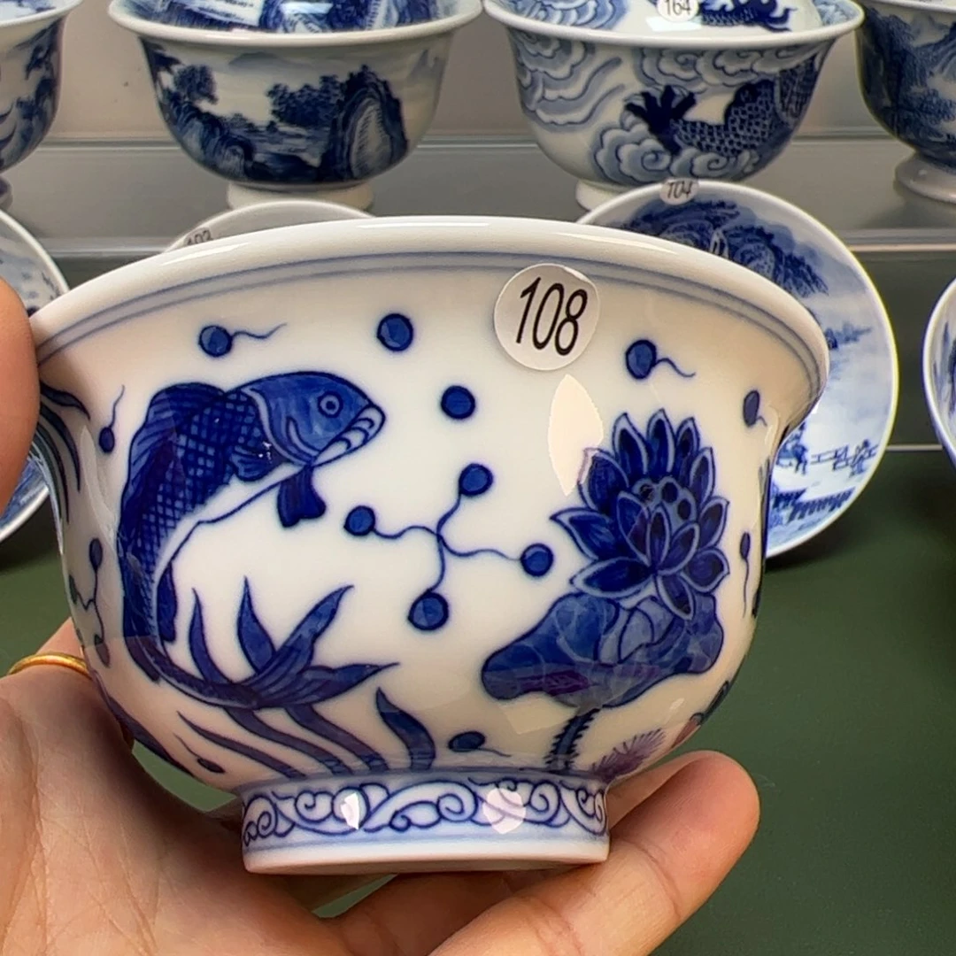 杯木木景德镇纯手绘茶具108