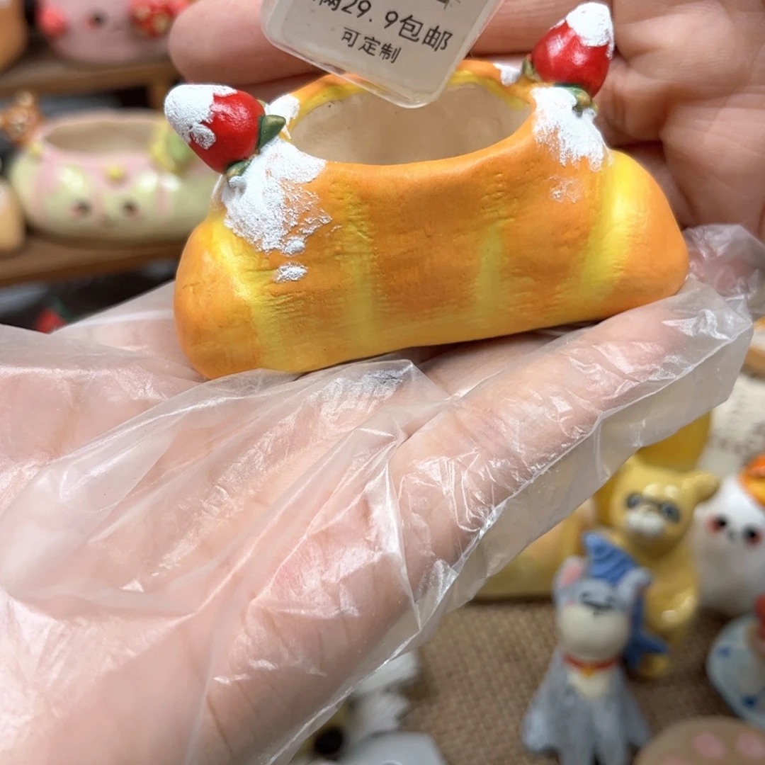 192面包花盆手绘花盆