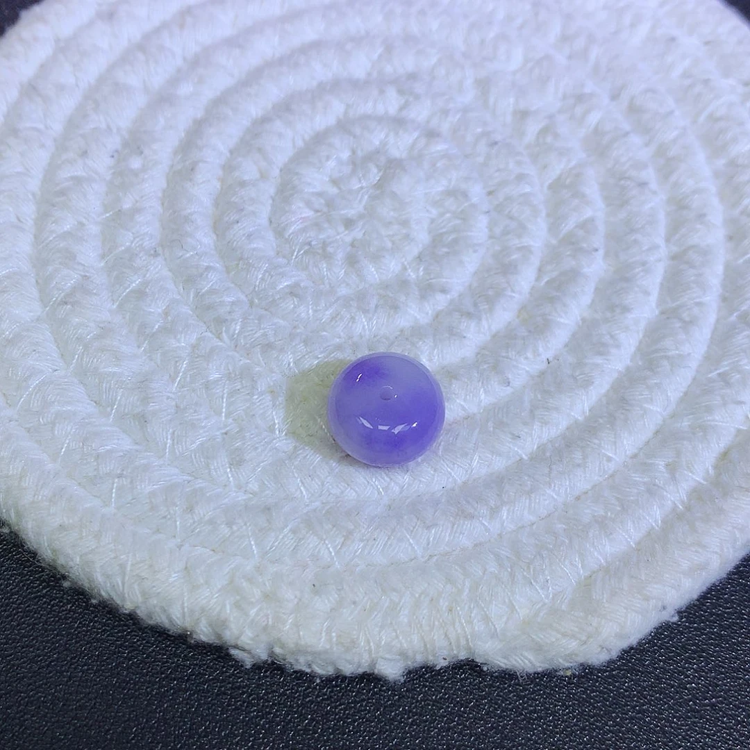 散珠翡翠天然缅甸翡翠肥扣子卡12.5厚7.5渐变紫