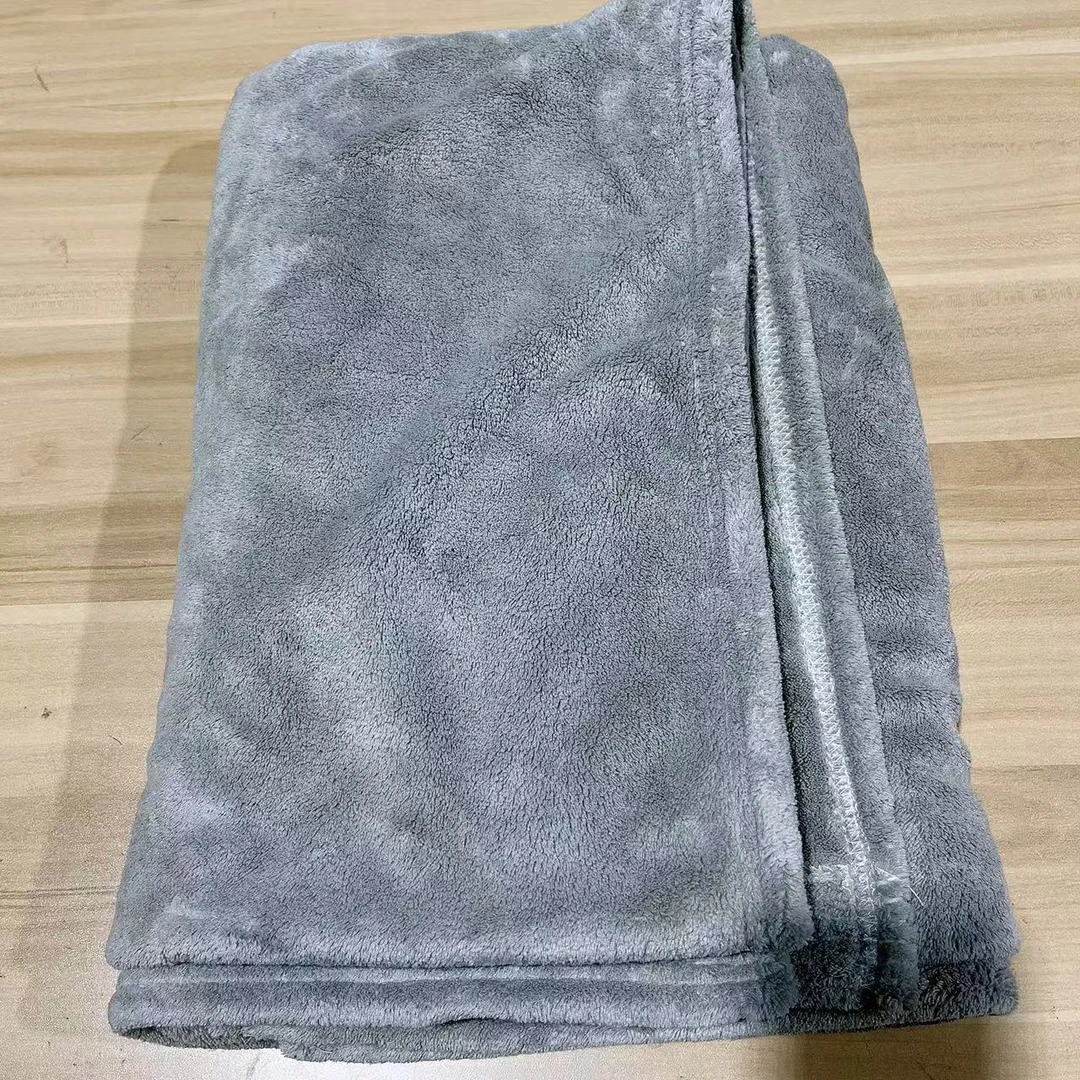 中式双面毛毯绒毯 加厚家用珊瑚绒浴巾
