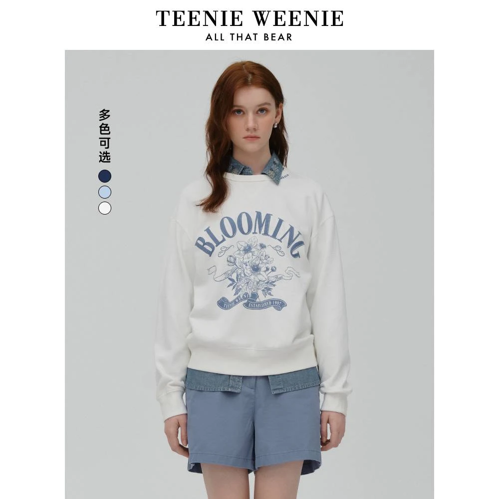 【达人专属】TeenieWeenie小熊卫衣25时尚圆领慵懒上衣TTMA256308I