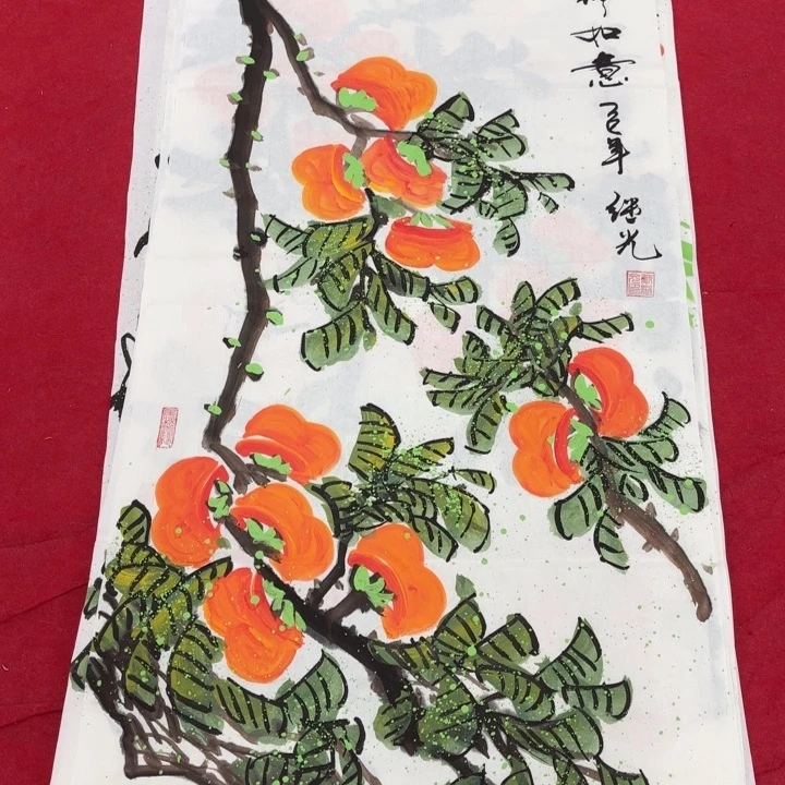 国画花鸟等图三尺