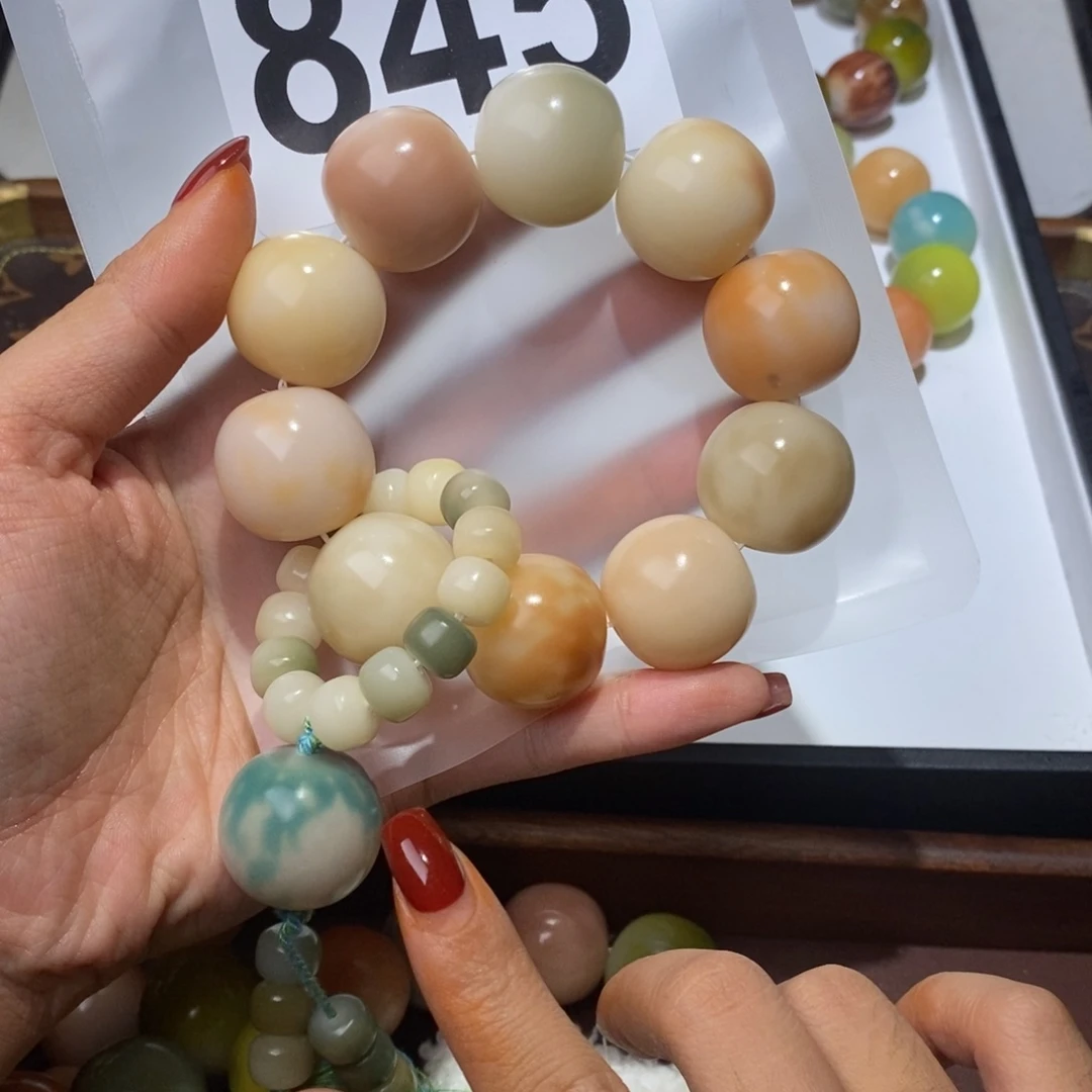 白玉菩提手串玛****7845高货干磨