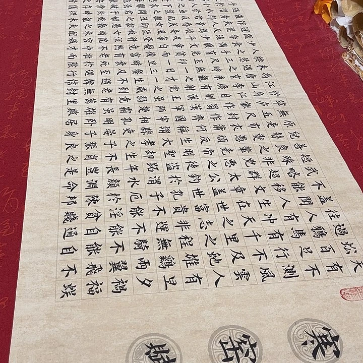 书法寒窑赋楷书180✖️48厘米左右手写