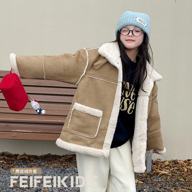 【10.31冬季新品】女童冬季外套！麂皮绒，保暖又不失个性K54G4047