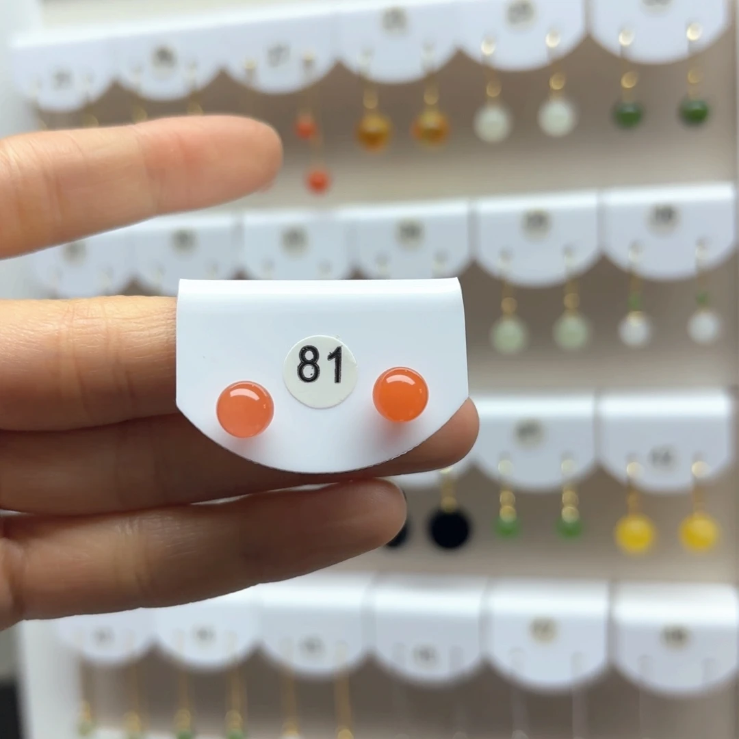 南红玛瑙耳饰银S925镶嵌2