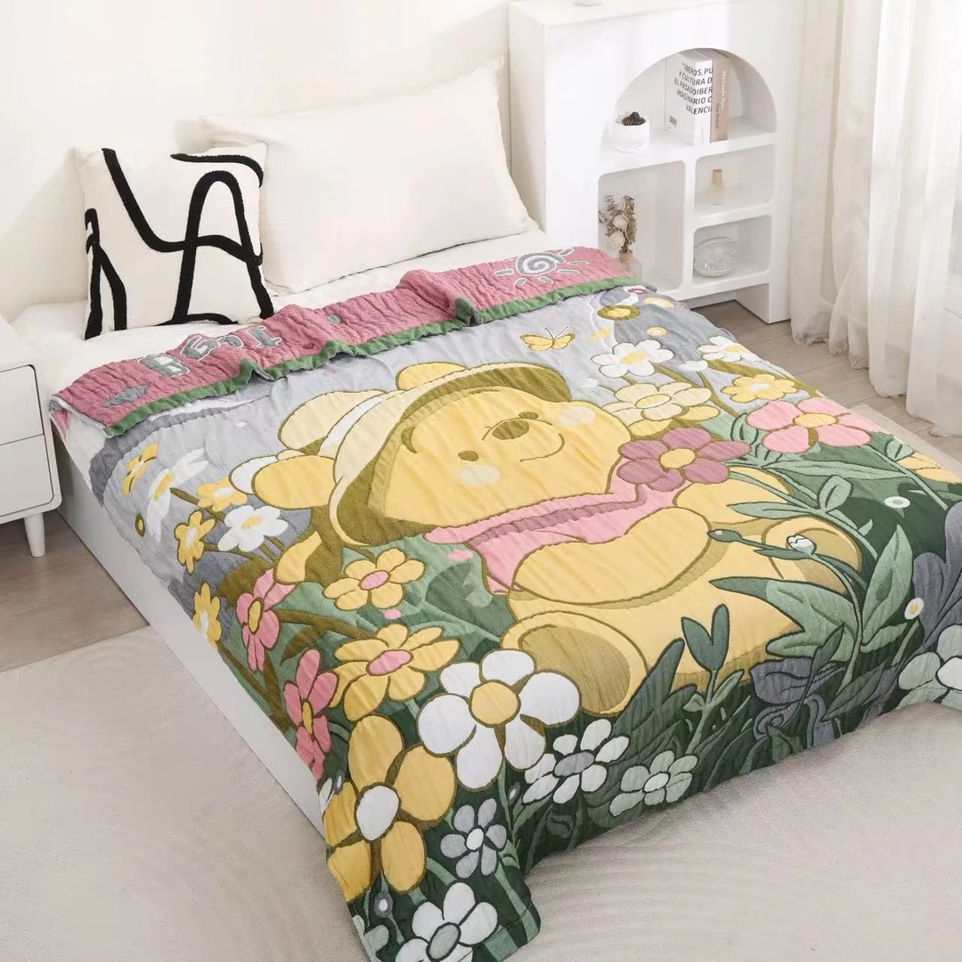 花朵维尼(泡芙被）1.5*2.0四季通用透气性好