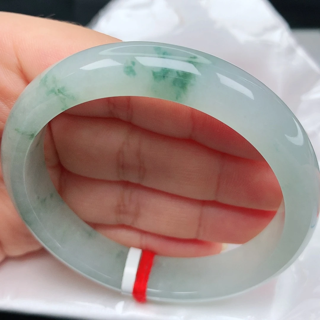 未镶嵌手镯翡翠10冰胶飘花