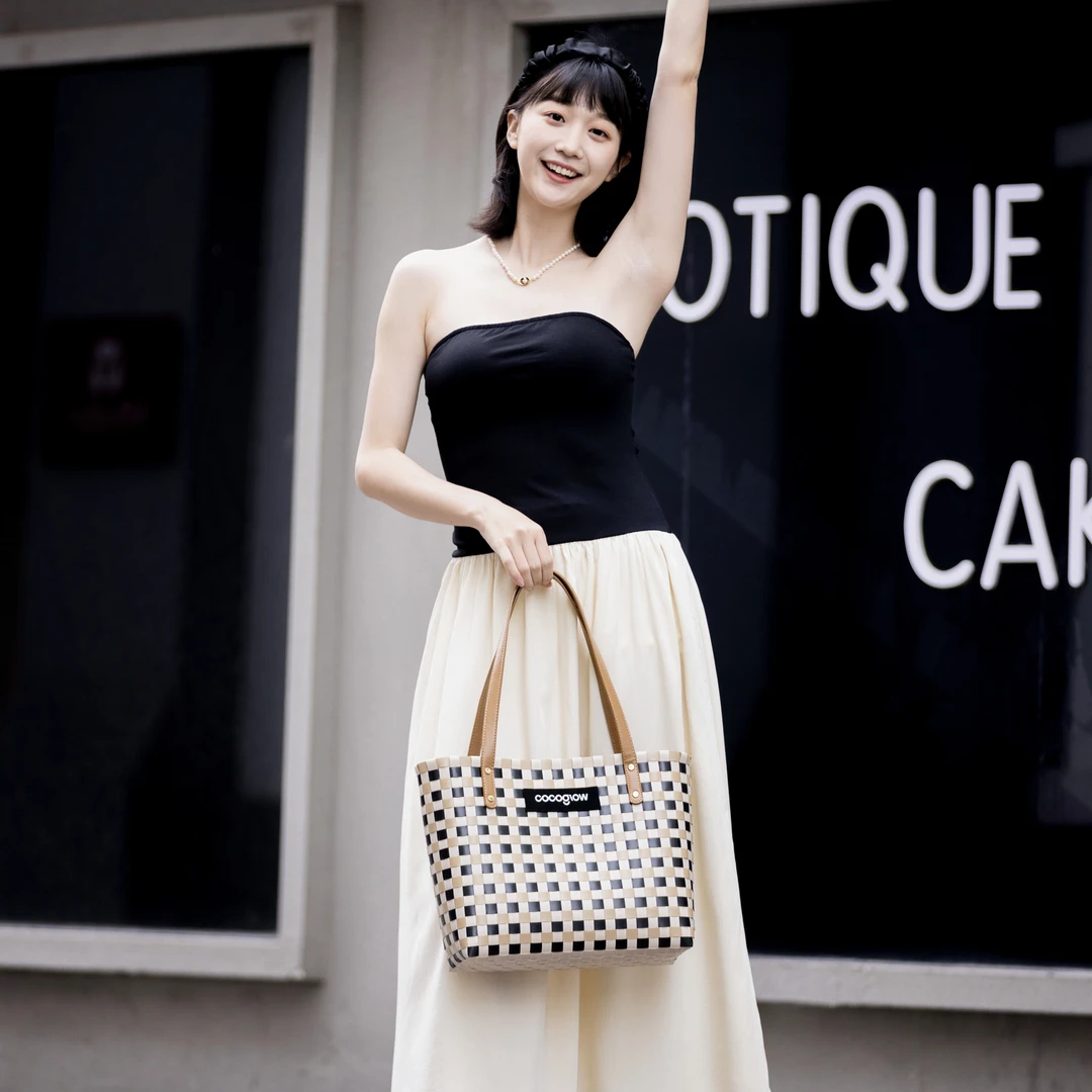 cocoglow·托特系列手工工艺编织包女托特包横款托特全系列
