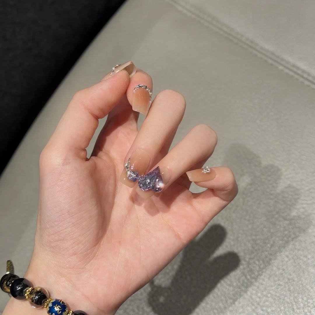 丹蜜琳【鸢尾花】 施华洛华子款 纯手工轻奢高级订制穿戴甲