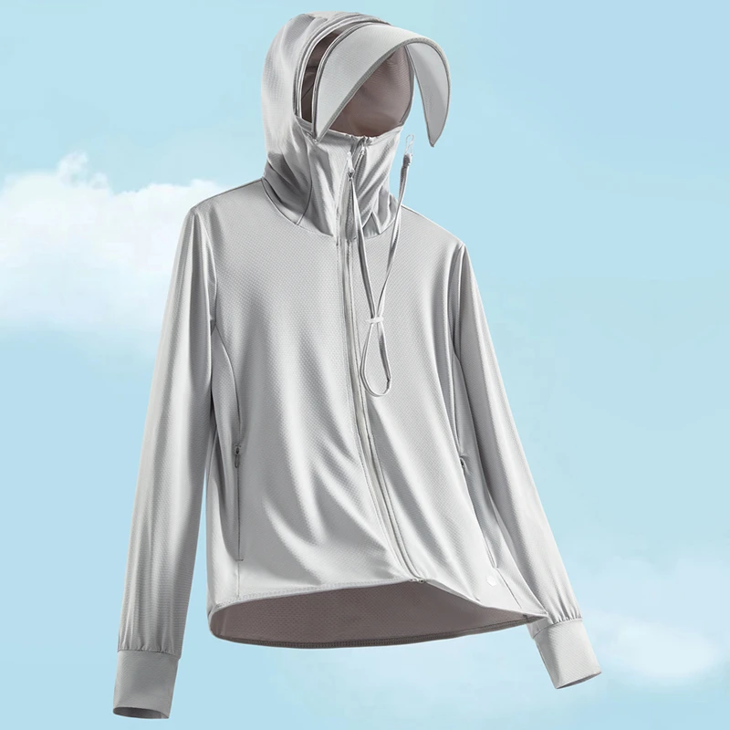 达人顶配款UPF50+云朵原纱防晒衣可拆卸大帽檐透气防晒衣男款