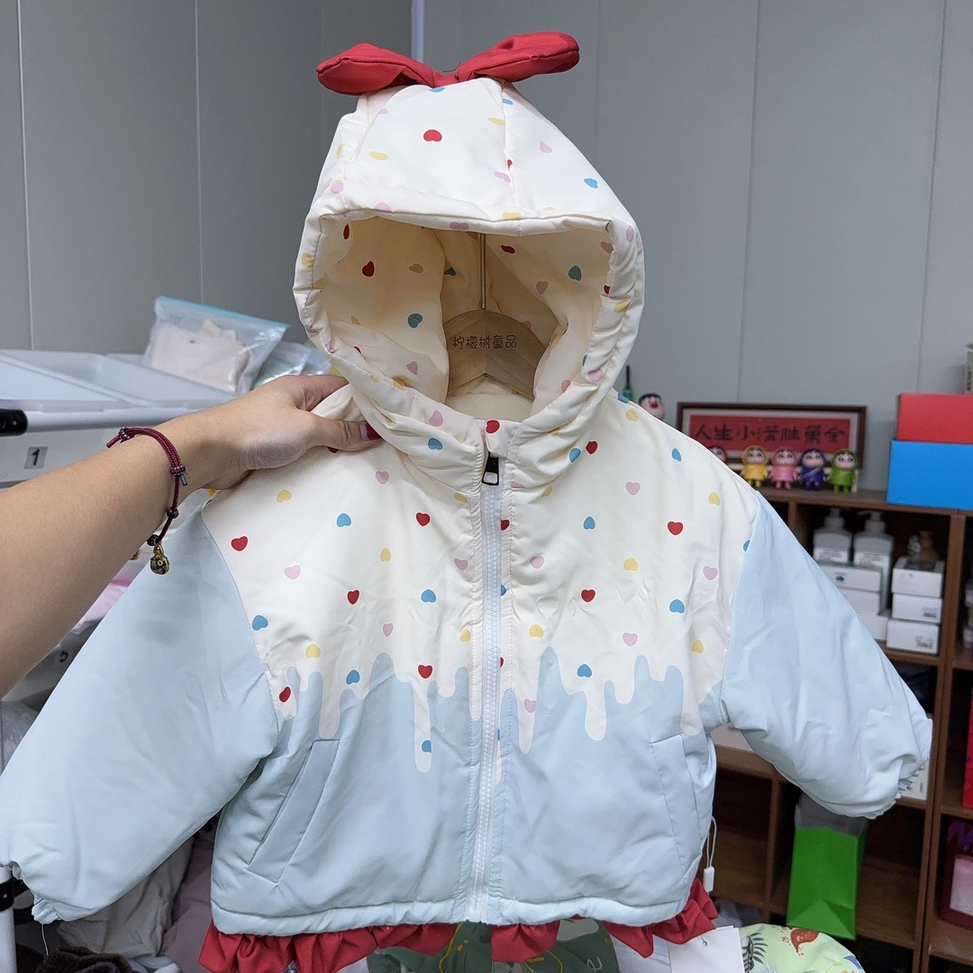 【加棉加厚冲锋衣】-儿童秋冬可爱造型女宝冲锋衣