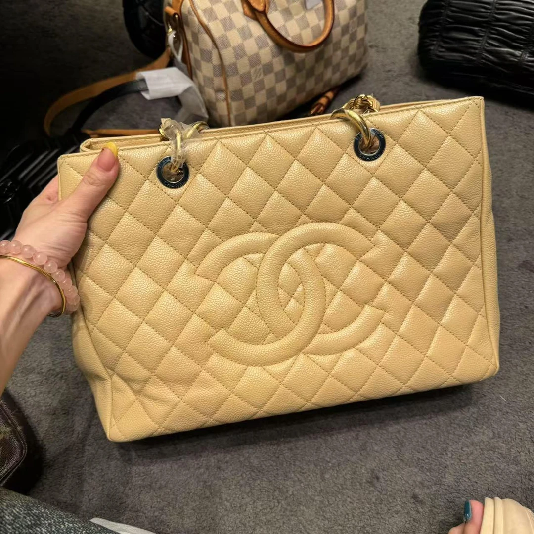 95新 Chanel/香奈儿 香奈儿 11005黄色托特/二奢包包