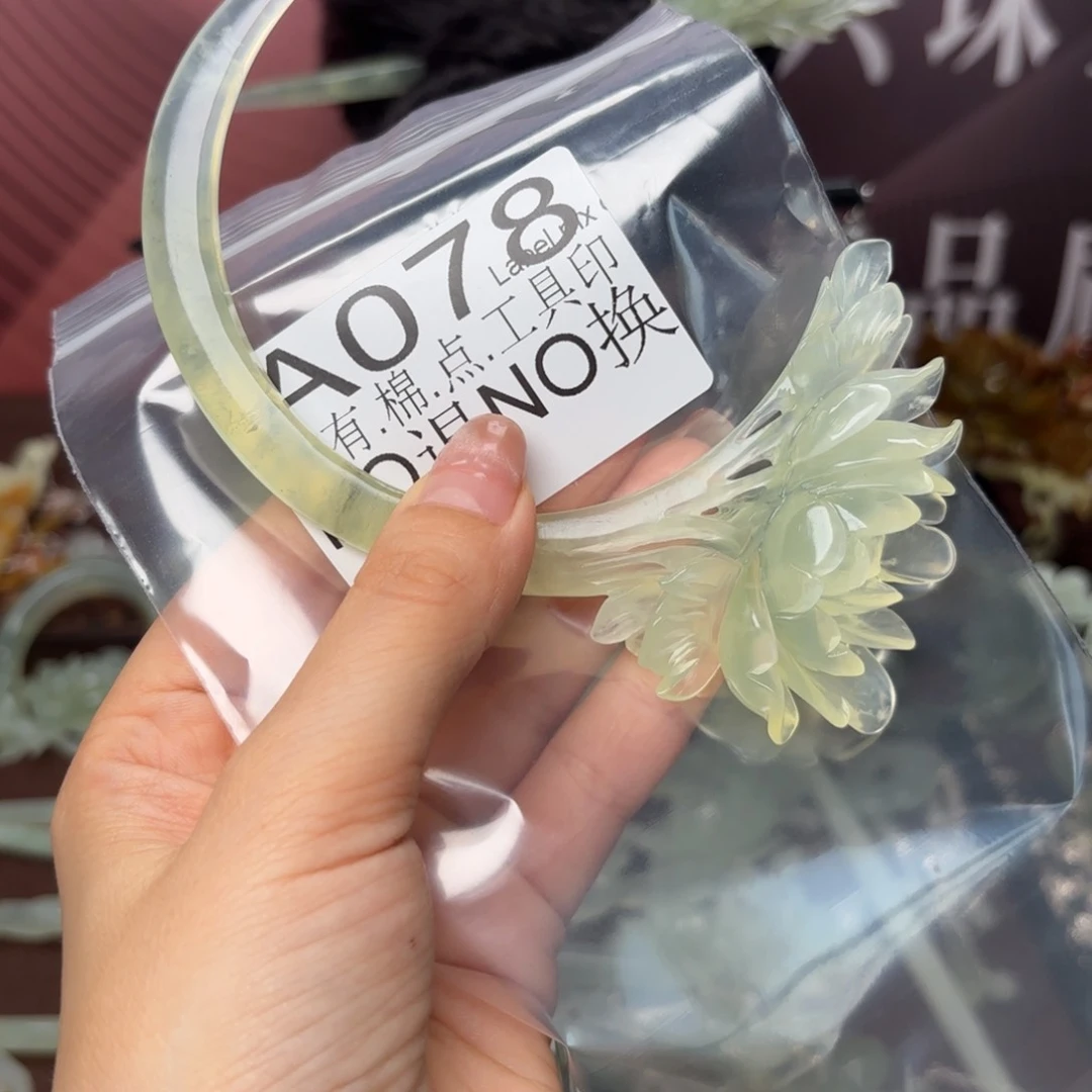 蛇纹石玉合金发饰亭
