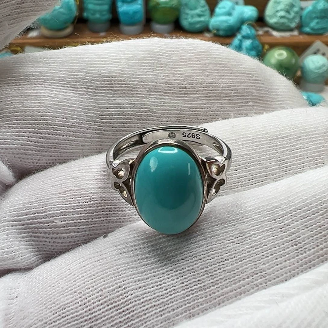 绿松石配饰银S925镶嵌熙*了