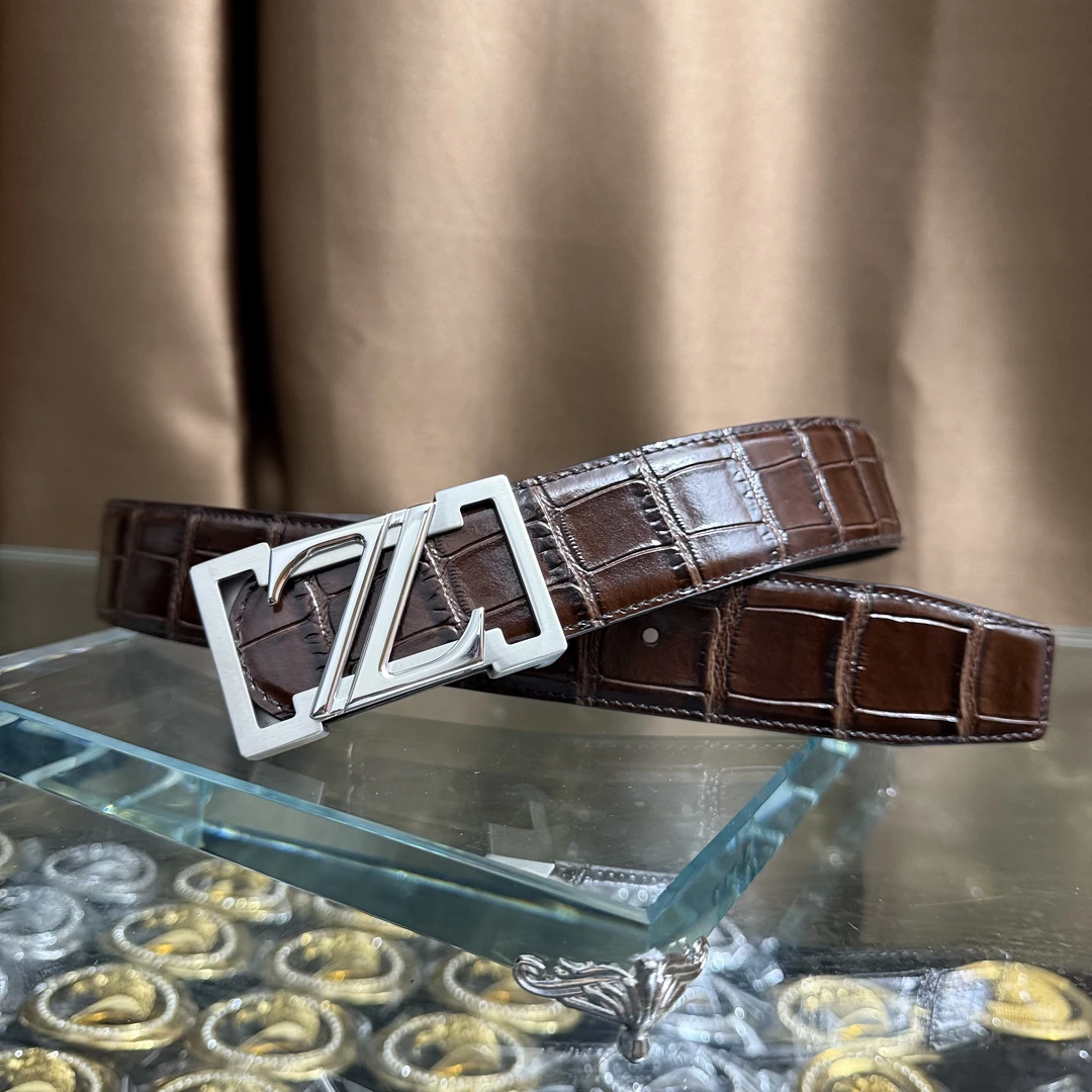 新款男士皮带高档休闲牛皮腰带Z字母青中老年时尚商务高端送礼潮