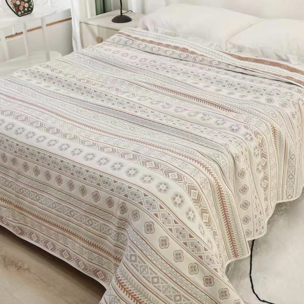 《鱼骨纹》纯棉三件套220x240枕巾52x76（一对装）