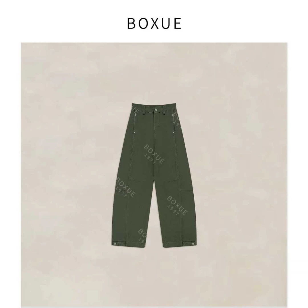 BOXUE“山系旅者”2025琥珀流光风设计感轻奢 裤子 #250818K3846