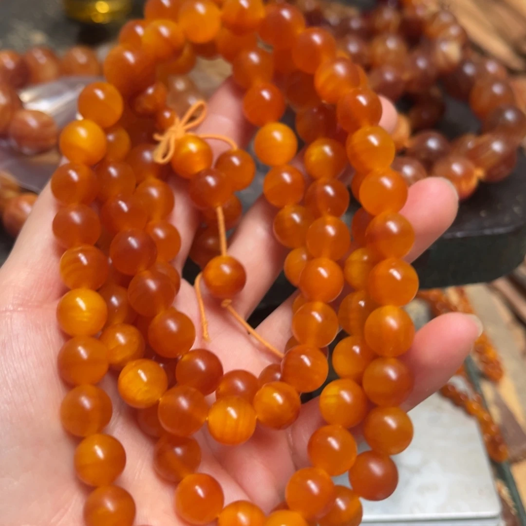 ****松木（琥珀木）手串/手链1.1包浆108颗