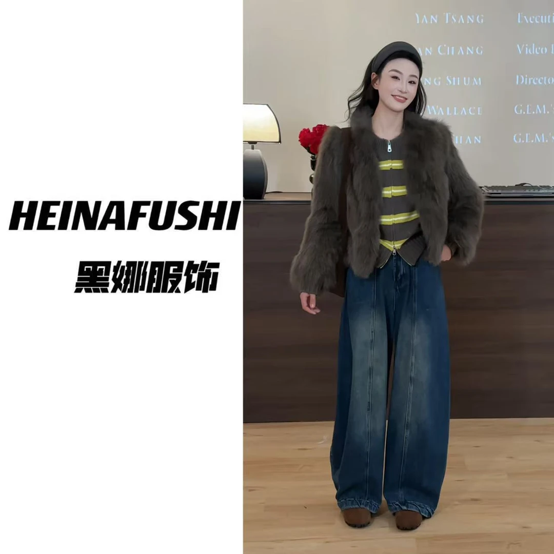 HEINA时髦切割线磨毛气球裤18990 Q