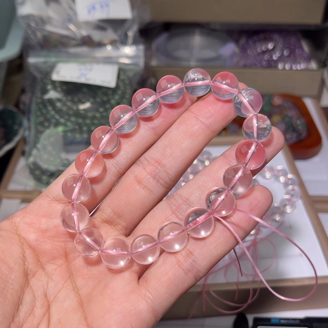 水晶手链未镶嵌粉水晶024