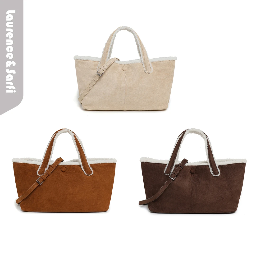 Laurence&Sarfi路易赛菲时尚休闲大容量腋下单肩包托特包水桶包