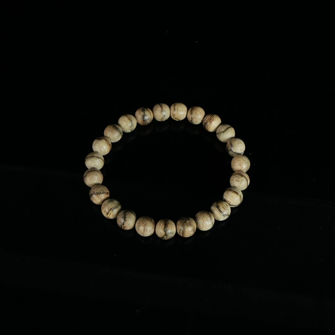 DY-B162 加里曼丹软丝虎皮纹沉香手串 0.81cm4.12g