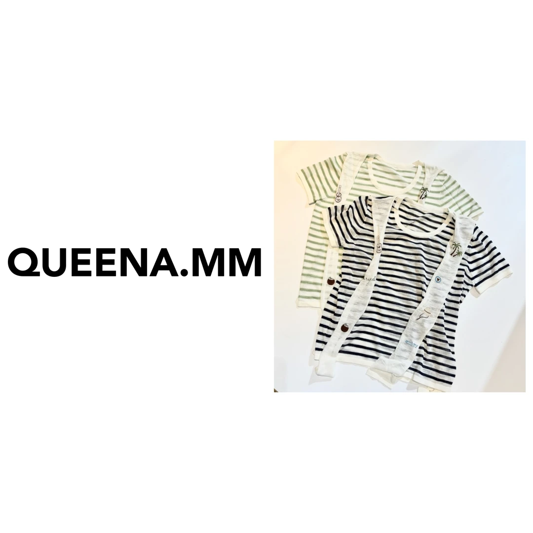 刺绣肩带横条薄款针织衫