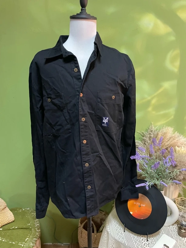 不起球耐脏长袖牛仔棉衬衫春夏春秋男装男士外套上衣