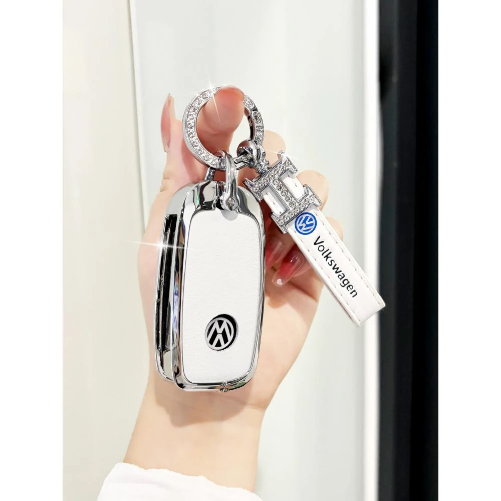 大众汽车钥匙套途观l桑塔纳速腾朗逸宝来polo探岳扣x保护壳女真皮