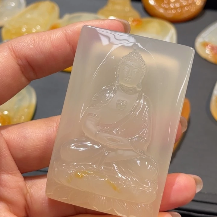 石英质玉（黄龙玉）未镶嵌挂件