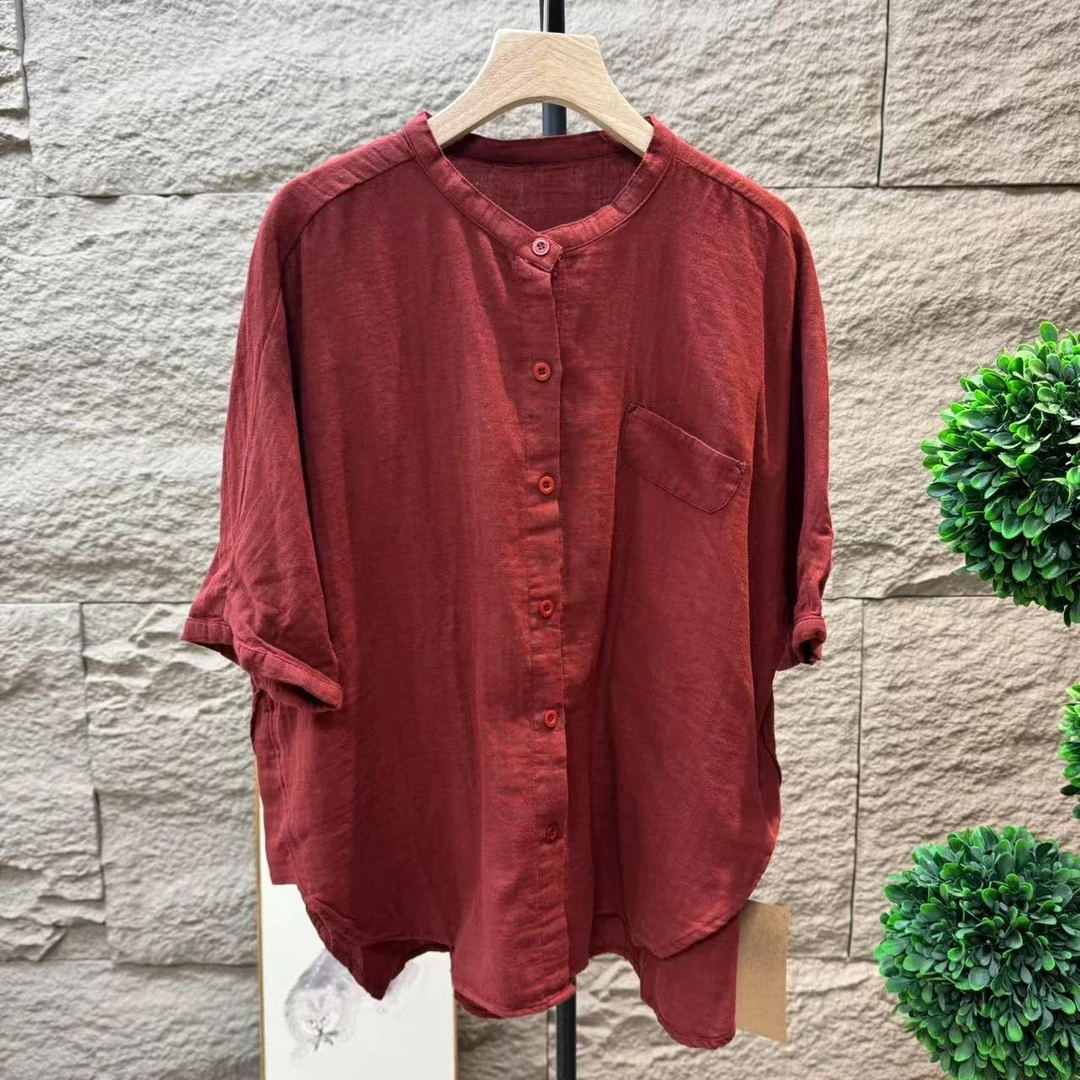 14200新款夏季休闲减龄宽松文艺碎花衬衫