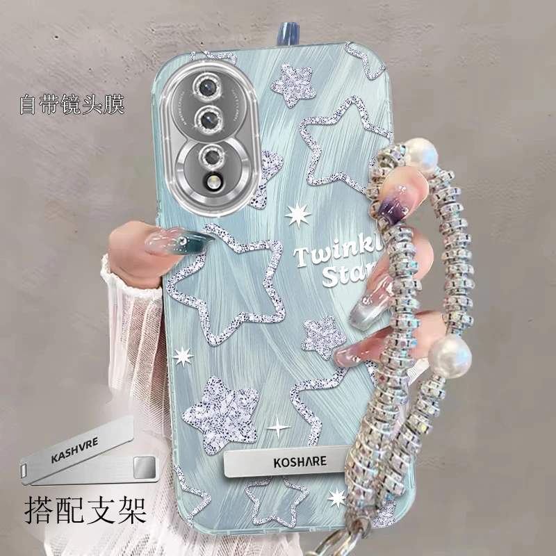 自带镜头膜华为荣耀80手机壳星星ANN-AN00全包Honor80保护套
