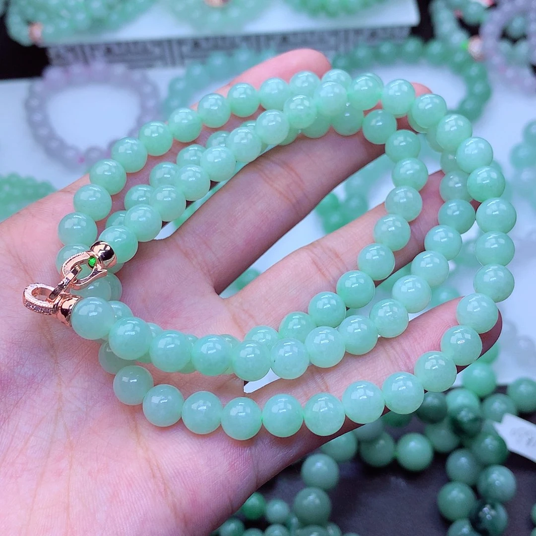 翡翠未镶嵌毛衣链