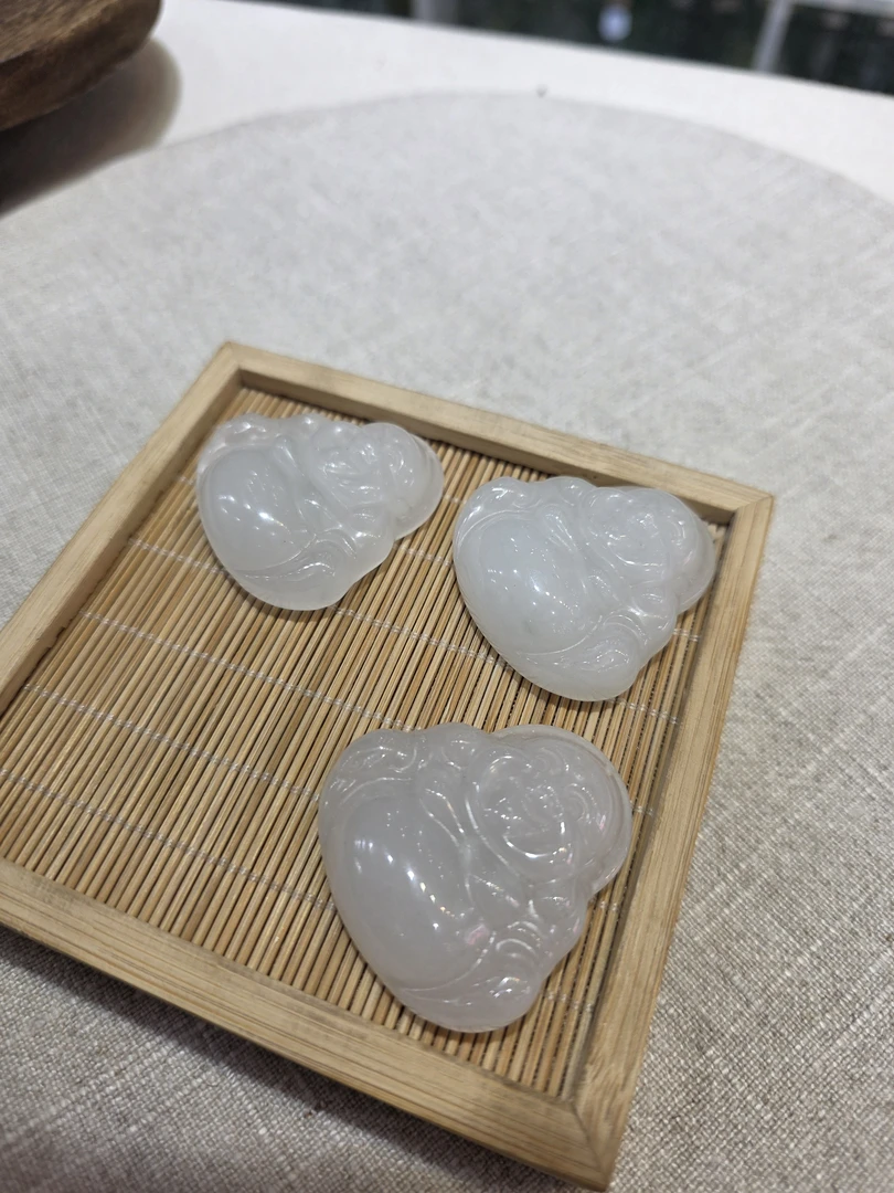 《铁头老猪》HF007天然玉石金丝玉约40mm佛公多样性发其一