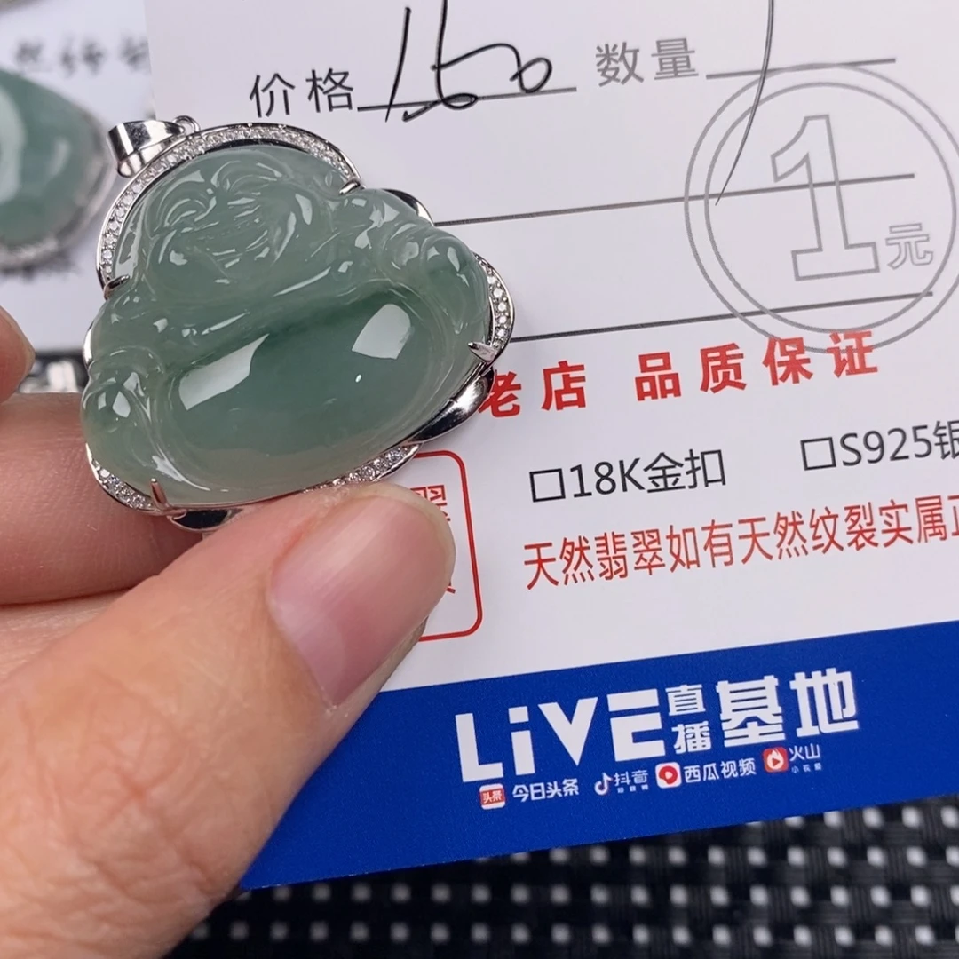 *****翡翠银S925镶嵌颈饰