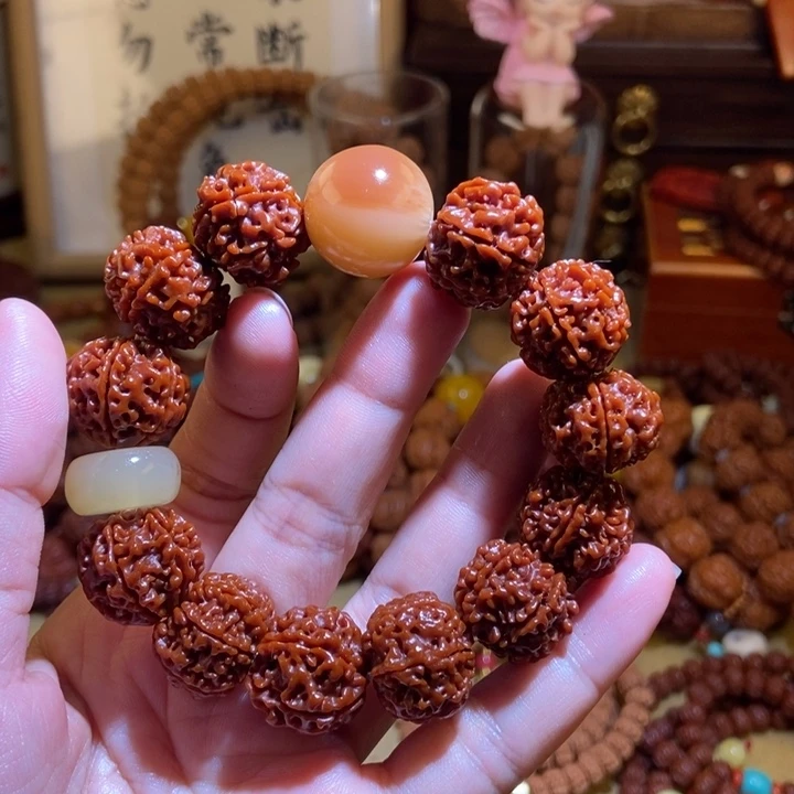 吊坠金刚菩提186玉化羊角➕平安扣