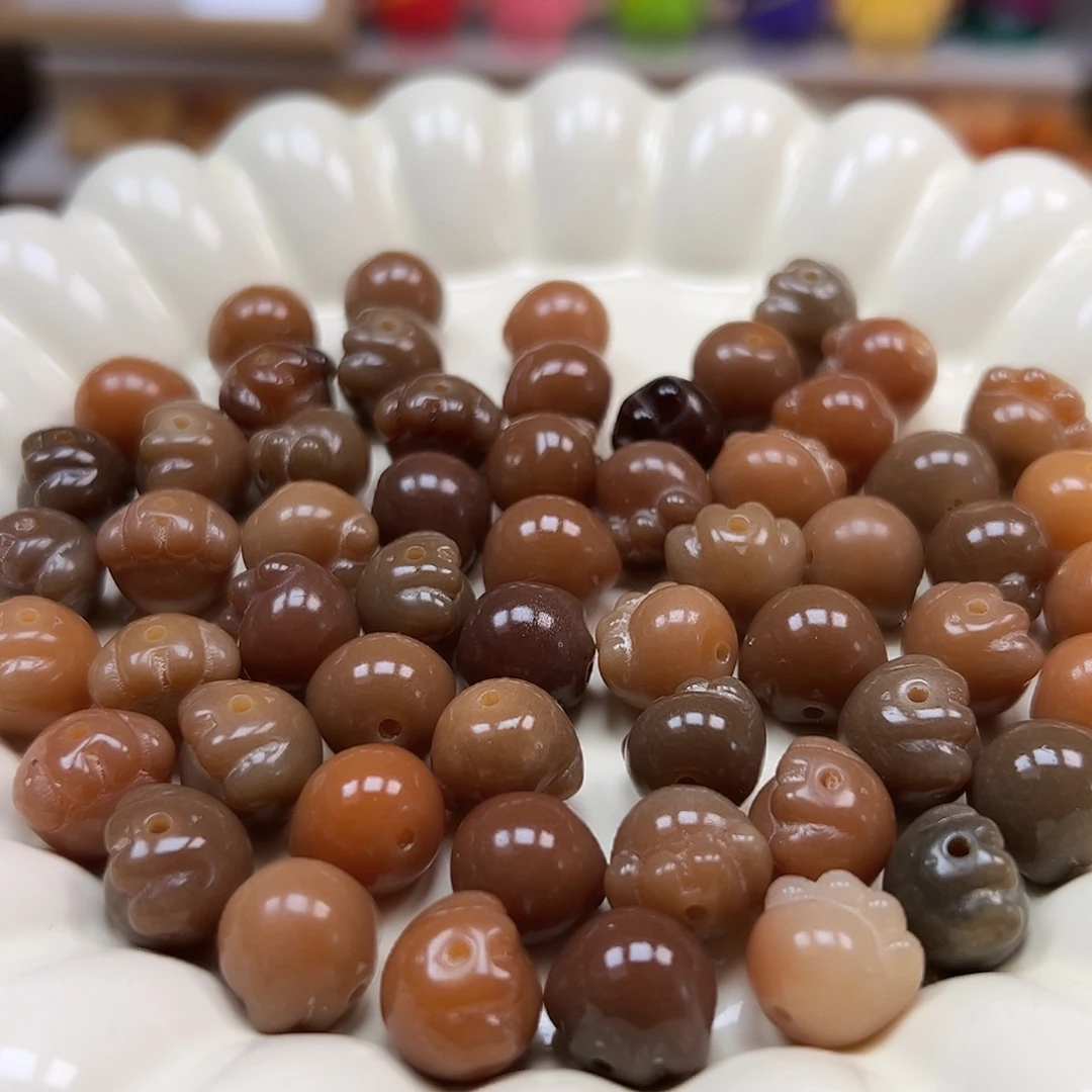 手串菩提根/象牙果微瑕冰咖啡猫爪50颗
