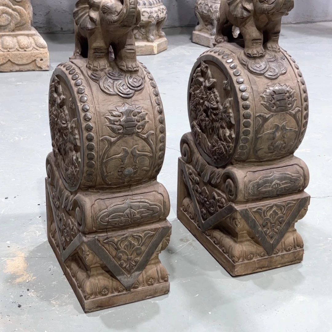 抱鼓石黑青石不包邮