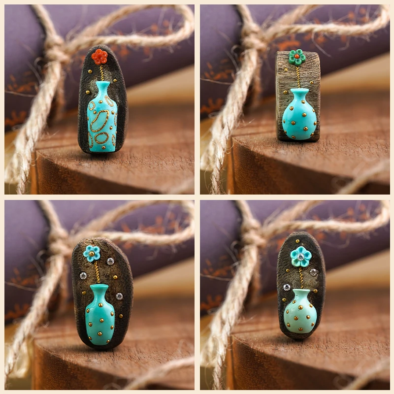 品众珠宝-34号】沉香松石镶嵌牌DIY百搭粉丝专属福利款