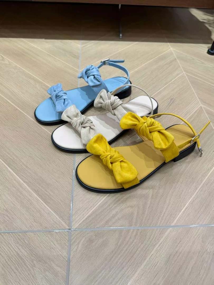 诗涵家 韩版蝴蝶结时尚凉鞋96-27