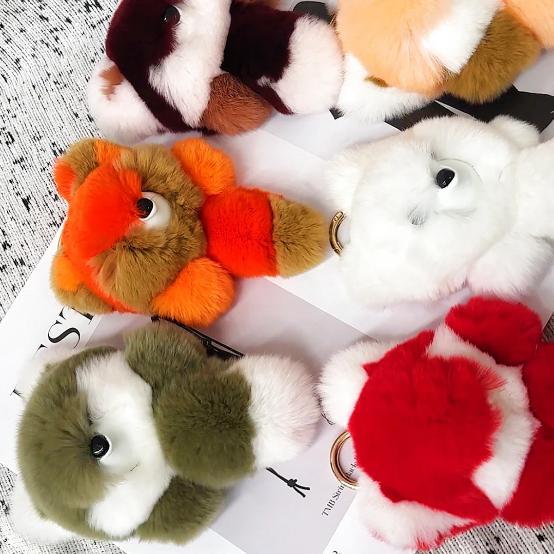 真小狐狸ins可爱汽车钥匙扣书包包包挂饰女节日礼物